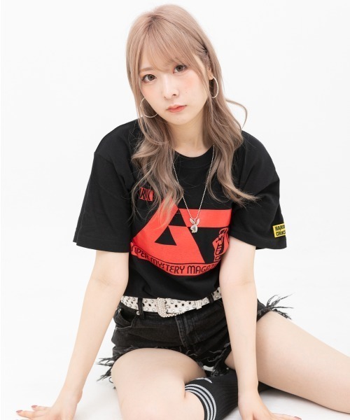 ハードコアチョコレート(ハードコアチョコレート)の「月刊 ムー 400号記念-WANTED BIGFOOT-(Tシャツ/カットソー・メンズ・ブラック・LARGE/X-LARGE/XX-LARGE)」の2枚目の写真
