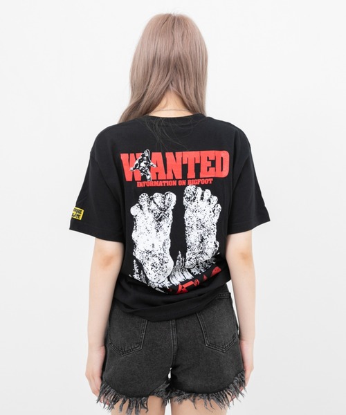 ハードコアチョコレート(ハードコアチョコレート)の「月刊 ムー 400号記念-WANTED BIGFOOT-(Tシャツ/カットソー・メンズ・ブラック・LARGE/X-LARGE/XX-LARGE)」の3枚目の写真
