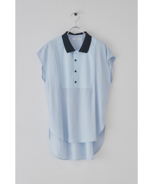 Muel Chic(ミュエルシック)の「Still blouse スティルブラウス(ポロシャツ・レディース・ホワイト/ライトブルー/ブラック・FREE)」の9枚目の写真