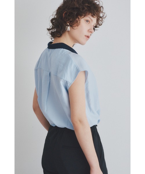 Muel Chic(ミュエルシック)の「Still blouse スティルブラウス(ポロシャツ・レディース・ホワイト/ライトブルー/ブラック・FREE)」の19枚目の写真