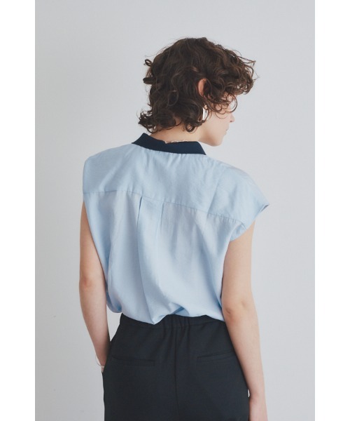 Muel Chic(ミュエルシック)の「Still blouse スティルブラウス(ポロシャツ・レディース・ホワイト/ライトブルー/ブラック・FREE)」の13枚目の写真