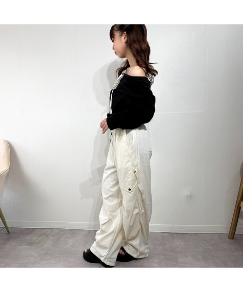 marcydorn(マーシードルン)の「ゆるシルエット・ナチュラルモードパンツ ジャージ(その他パンツ・レディース・ホワイト/ピンク/ブラック・L/S/M)」の7枚目の写真