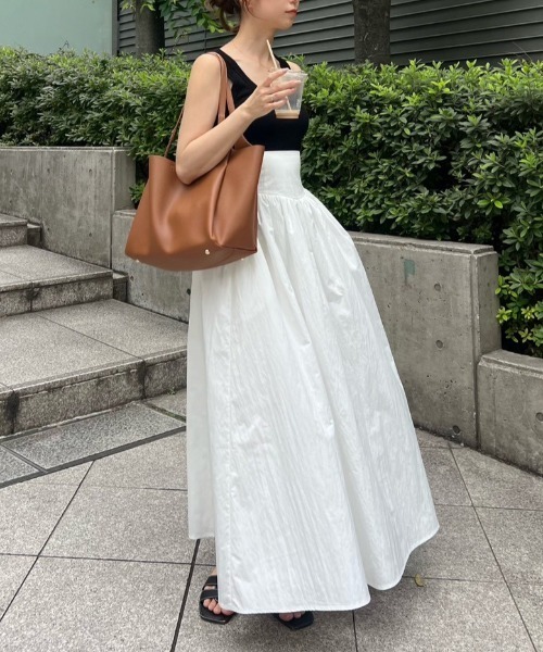 ACYM(アシーム)の「撥水コルセットフレアロングスカート(スカート・レディース・ホワイト/ピンク・FREE)」の7枚目の写真