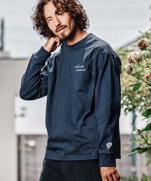 mlt5751-cursive embroidery U.S.A. cotton 8oz long sleeve cut sew ロングスリーブTシャツ(1M26A210)