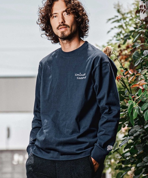 1minute 1second（ワンミニットワンセカンド）の「mlt5751-cursive embroidery U.S.A. cotton 8oz long sleeve cut sew ロングスリーブTシャツ(1M26A210)（Tシャツ/カットソー・メンズ・ネイビー/ブラック/ホワイト・S/M/L/XL）」の21枚目の写真
