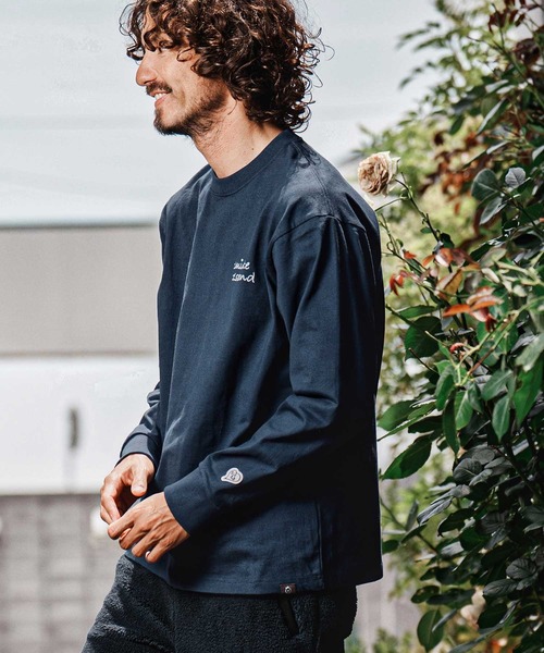 1minute 1second（ワンミニットワンセカンド）の「mlt5751-cursive embroidery U.S.A. cotton 8oz long sleeve cut sew ロングスリーブTシャツ(1M26A210)（Tシャツ/カットソー・メンズ・ネイビー/ブラック/ホワイト・S/M/L/XL）」の16枚目の写真