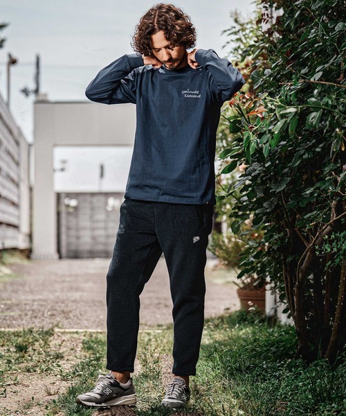 1minute 1second（ワンミニットワンセカンド）の「mlt5751-cursive embroidery U.S.A. cotton 8oz long sleeve cut sew ロングスリーブTシャツ(1M26A210)（Tシャツ/カットソー・メンズ・ネイビー/ブラック/ホワイト・S/M/L/XL）」の17枚目の写真