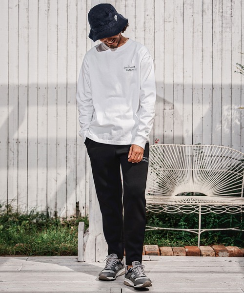 1minute 1second（ワンミニットワンセカンド）の「mlt5751-cursive embroidery U.S.A. cotton 8oz long sleeve cut sew ロングスリーブTシャツ(1M26A210)（Tシャツ/カットソー・メンズ・ネイビー/ブラック/ホワイト・S/M/L/XL）」の12枚目の写真