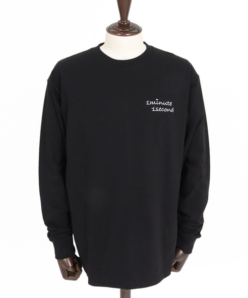 1minute 1second（ワンミニットワンセカンド）の「mlt5751-cursive embroidery U.S.A. cotton 8oz long sleeve cut sew ロングスリーブTシャツ(1M26A210)（Tシャツ/カットソー・メンズ・ネイビー/ブラック/ホワイト・S/M/L/XL）」の14枚目の写真