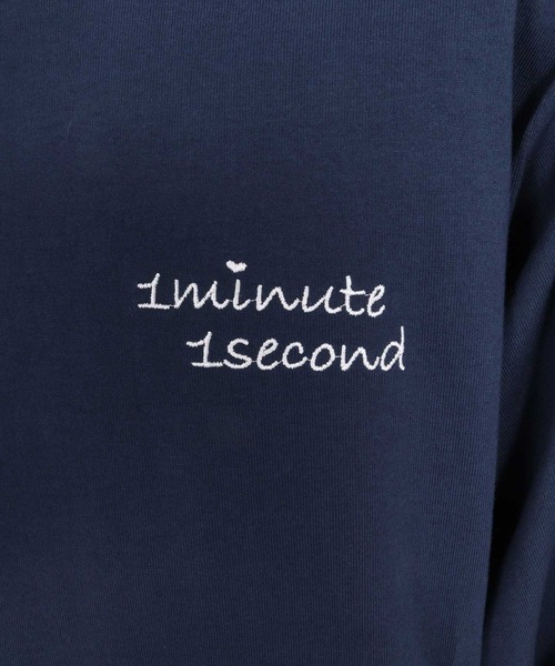 1minute 1second（ワンミニットワンセカンド）の「mlt5751-cursive embroidery U.S.A. cotton 8oz long sleeve cut sew ロングスリーブTシャツ(1M26A210)（Tシャツ/カットソー・メンズ・ネイビー/ブラック/ホワイト・S/M/L/XL）」の9枚目の写真