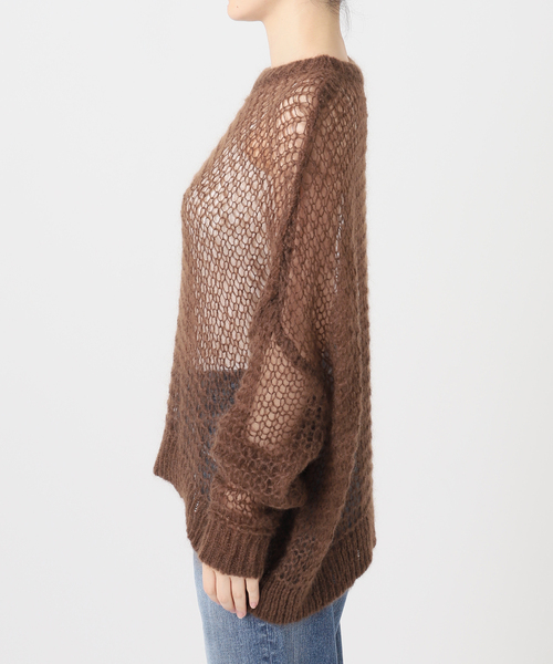 Spick & Span(スピックアンドスパン)の「《一部店舗+WEB限定》Mohair Sheer Sweater(ニット/セーター・レディース・ピンク/ブラウン・FREE)」の4枚目の写真