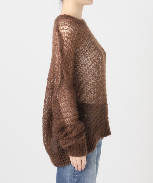 Spick & Span(スピックアンドスパン)の「《一部店舗+WEB限定》Mohair Sheer Sweater(ニット/セーター・レディース・ピンク/ブラウン・FREE)」の6枚目の写真