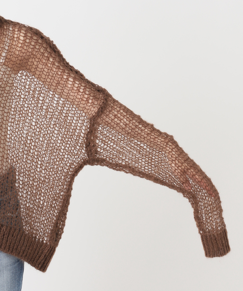 Spick & Span(スピックアンドスパン)の「《一部店舗+WEB限定》Mohair Sheer Sweater(ニット/セーター・レディース・ピンク/ブラウン・FREE)」の7枚目の写真