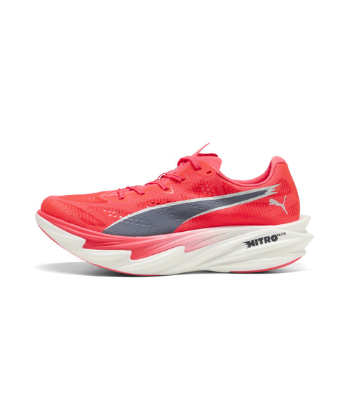 PUMA(プーマ)の「PUMA プーマ ウィメンズ ディヴィエイト ニトロ エリート 4 ランニングシュ(スニーカー・レディース・レッド系その他/ラベンダー/ライム・24.5cm/24.0cm/23.5cm/23.0cm/22.5cm/25.0cm)」の1枚目の写真
