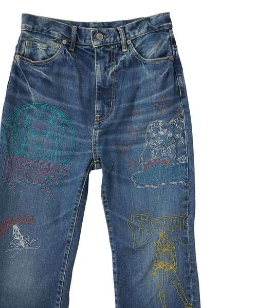 HYSTERIC GLAMOUR(ヒステリックグラマー)の「HYSTERIC WOMAN SCRATCHステッチ刺繍 デニムフレアパンツ(その他パンツ・レディース・ライトインディゴブルー・25inch/28inch/27inch/26inch)」の6枚目の写真