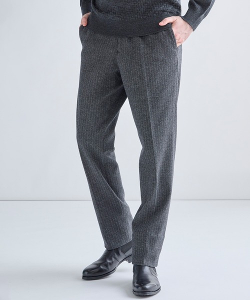 MEN'S BIGI(メンズビギ)の「ウール混ツイルジャージスラックス(その他パンツ・メンズ・グレー系その他/ネイビー/ライトグレー/ブラウン・01/02/03/04/05)」の2枚目の写真