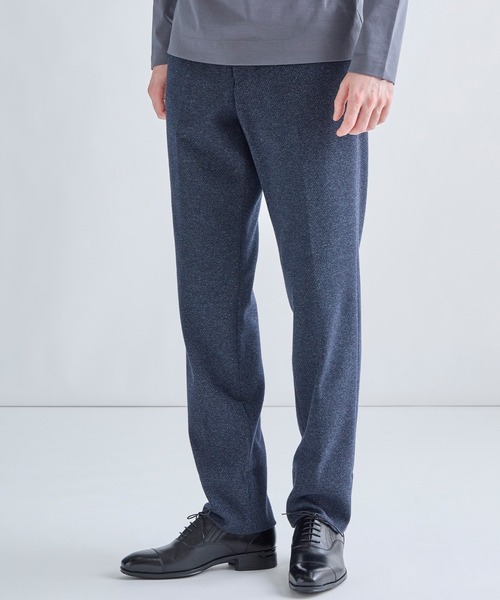 MEN'S BIGI(メンズビギ)の「ウール混ツイルジャージスラックス(その他パンツ・メンズ・グレー系その他/ネイビー/ライトグレー/ブラウン・01/02/03/04/05)」の4枚目の写真