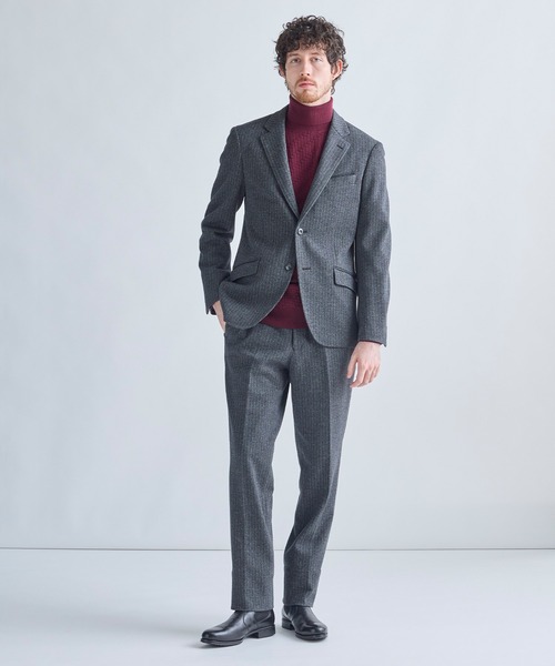 MEN'S BIGI(メンズビギ)の「ウール混ツイルジャージスラックス(その他パンツ・メンズ・グレー系その他/ネイビー/ライトグレー/ブラウン・01/02/03/04/05)」の12枚目の写真
