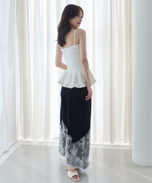 EIMY ISTOIRE(エイミーイストワール)の「CROCHET KNIT BUSITER(その他トップス・レディース・ピンクベージュ/レッド/ホワイト/ブラック・F)」の8枚目の写真