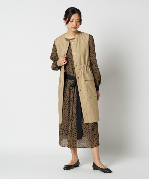HELIOPOLE(エリオポール)の「MILITARY GILET / ミリタリー ジレ(ベスト・レディース・ベージュ/オリーブ・38)」の17枚目の写真
