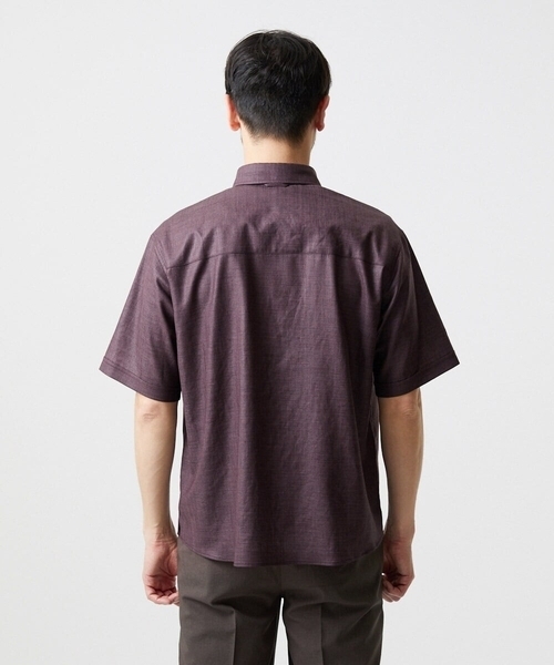MICHEL KLEIN HOMME (ミッシェルクランオム)の「【セットアップ】カプリ半袖シャツ(シャツ/ブラウス・メンズ・ダークグレー/パープル・MEDIUM/LARGE/X-LARGE)」の8枚目の写真