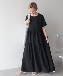 AMERICAN HOLIC（アメリカンホリック）の「【WEB限定】【さらっとノンストレス】サッカーティアードワンピース＜丈違い＞【UVカット・イージーケア】（ワンピース）」