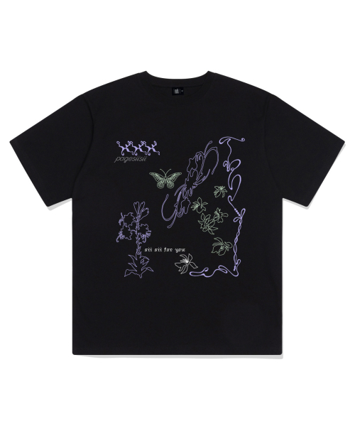 PAGESIISII(ページシシ)の「ラインハンドドローイングプリント半袖Tシャツホワイト(Tシャツ/カットソー・レディース・その他・SMALL/MEDIUM/LARGE)」の4枚目の写真