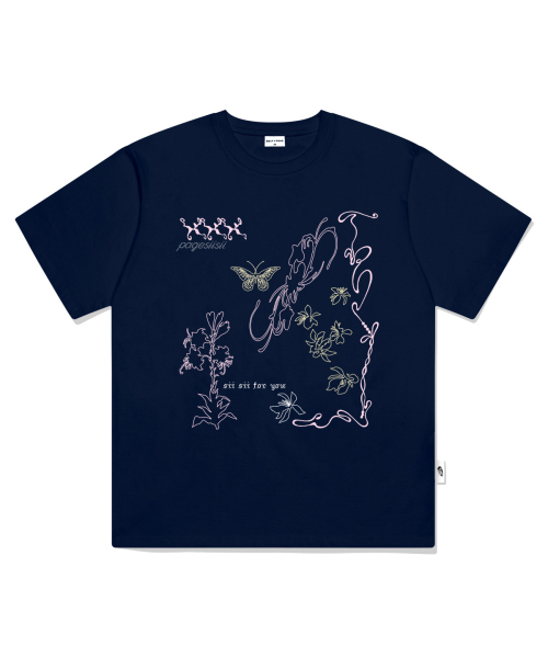 PAGESIISII(ページシシ)の「ラインハンドドローイングプリント半袖Tシャツホワイト(Tシャツ/カットソー・レディース・その他・SMALL/MEDIUM/LARGE)」の6枚目の写真