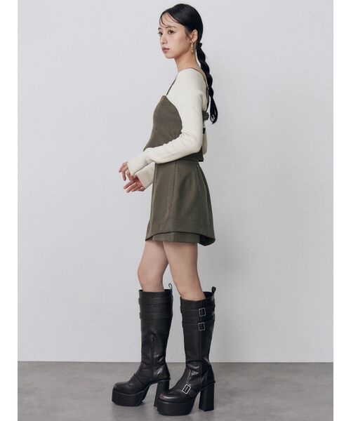 MURUA(ムルーア)の「ベルテッドスウェードブーツ(ブーツ・レディース・ブラック/ブラウン・22.5/24.5/23.5)」の9枚目の写真