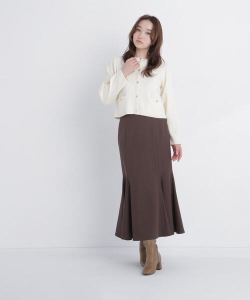 NATURAL BEAUTY BASIC(ナチュラルビューティーベーシック)の「シルクブレンドカーディガン(カーディガン/ボレロ・レディース・グレー/ネイビー/オフホワイト/ブルー/イエロー・フリ-)」の11枚目の写真