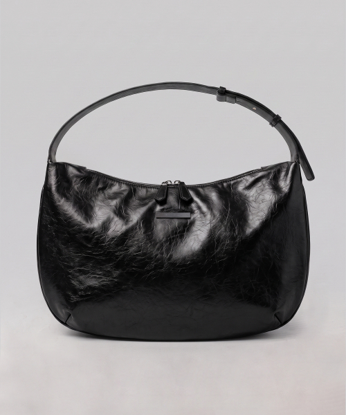 CHICKS（チックス）の「クランプルグロッシーレザーボブサンバッグブラック（ショルダーバッグ・レディース・ブラック・ONE SIZE）」の6枚目の写真