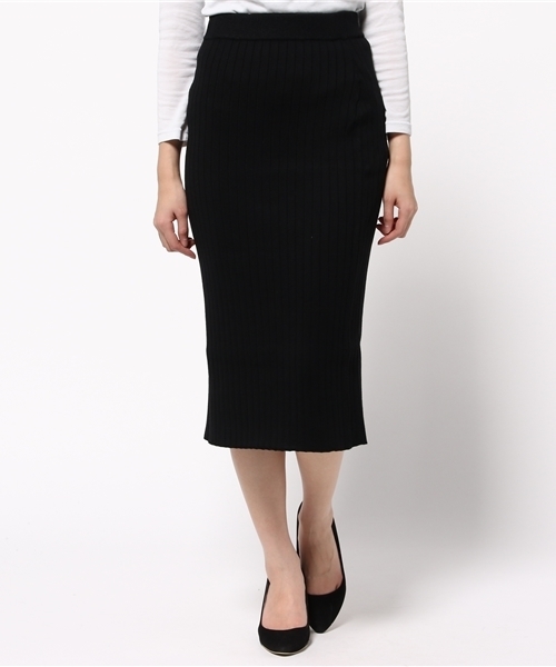 CIAOPANIC（チャオパニック）の「【Ciaopanic】リブタイトスカート（スカート・レディース・グレー/アイボリー/ブラック・FREE）」の3枚目の写真