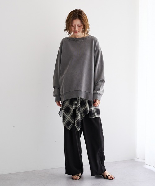 YECCA VECCA(イェッカヴェッカ)の「チェック柄シアーラッフルシャツ(シャツ/ブラウス・レディース・ブラック/ブラウン・FREE)」の16枚目の写真