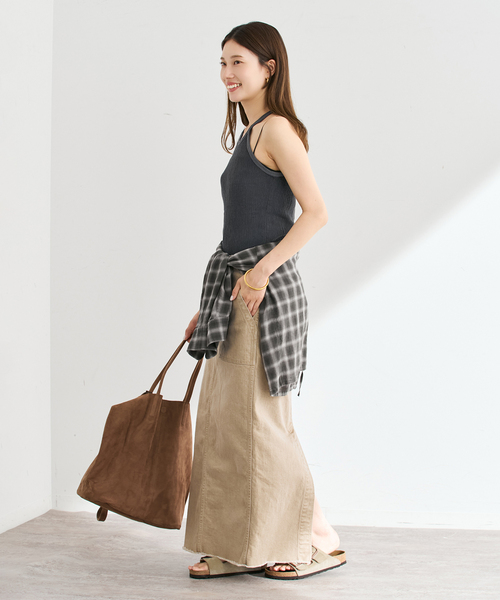 FRAMeWORK(フレームワーク)の「MATTII Wrinkle cotton Crew neck tank top(タンクトップ・レディース・ホワイト/レッド/チャコールグレー・FREE)」の5枚目の写真