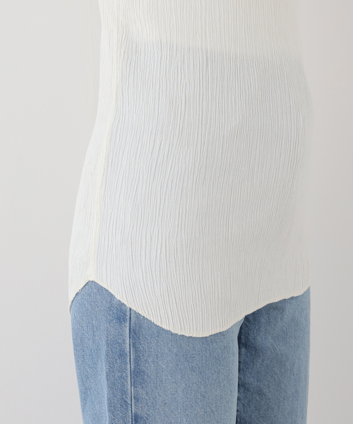 FRAMeWORK(フレームワーク)の「MATTII Wrinkle cotton Crew neck tank top(タンクトップ・レディース・ホワイト/レッド/チャコールグレー・FREE)」の16枚目の写真
