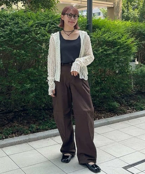 全蕾絲 透膚拉鍊連帽上衣