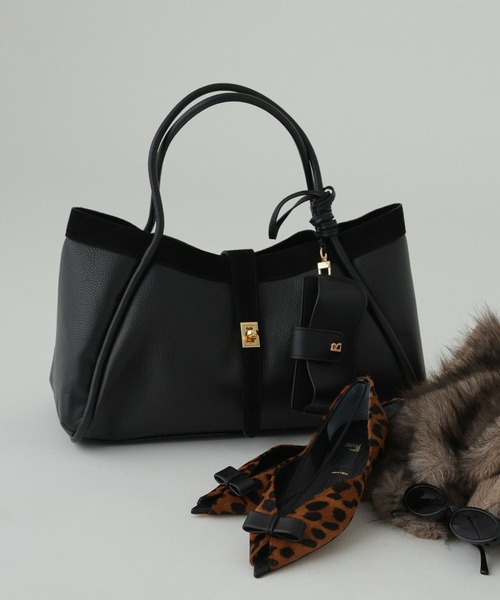 AULENTTI(オウレンティ)の「【AULENTTI】コンビボストンBAG(ボストンバッグ・レディース・ブラック/ダークブラウン・フリー)」の3枚目の写真