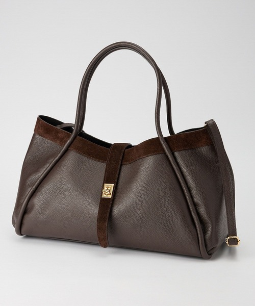 AULENTTI(オウレンティ)の「【AULENTTI】コンビボストンBAG(ボストンバッグ・レディース・ブラック/ダークブラウン・フリー)」の8枚目の写真