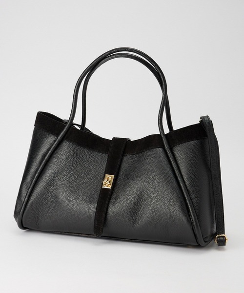 AULENTTI(オウレンティ)の「【AULENTTI】コンビボストンBAG(ボストンバッグ・レディース・ブラック/ダークブラウン・フリー)」の9枚目の写真