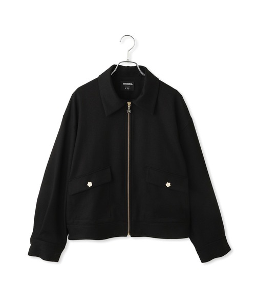 MARY QUANT(マリークワント)の「【MARY QUANT×VIS】ジップアップブルゾン(ブルゾン・レディース・ブラック系その他/ブラック・FREE)」の2枚目の写真