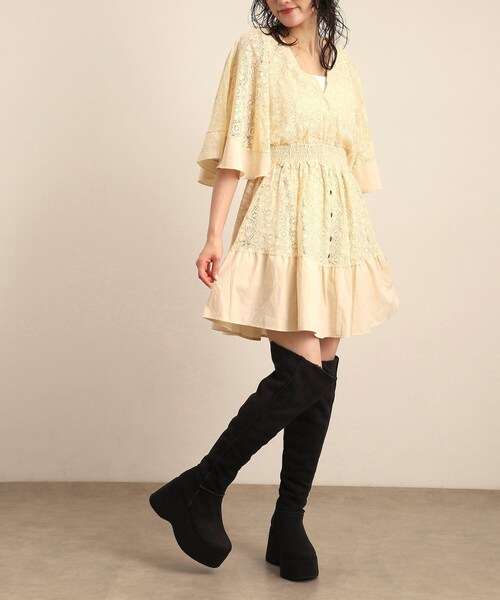 ESPERANZA（エスペランサ）の「【1足で5パターンで楽しめる】マルチWAY厚底ムートン調ブーツ（ブーツ・レディース・キャメル/ブラック系・LL/L/M/S）」の5枚目の写真