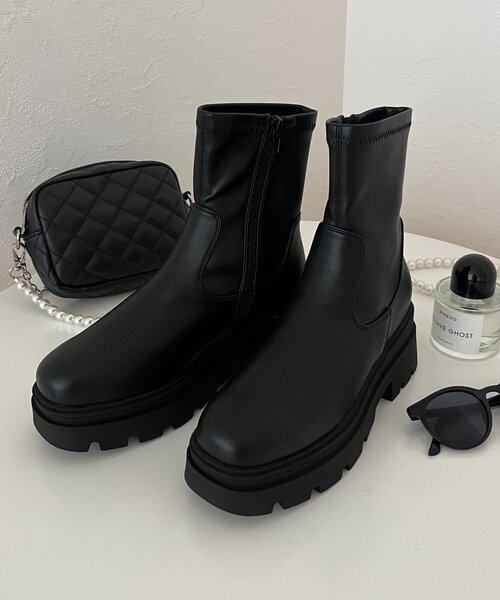prose verse(プロズヴェール)の「トラックソールストレッチショートブーツ(ブーツ・レディース・ブラック・X-LARGE/LARGE/MEDIUM/SMALL)」の7枚目の写真