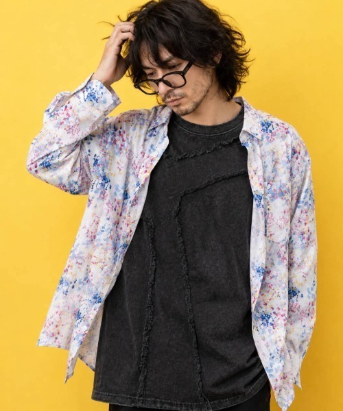 KAMINARI_TOKIO（カミナリトキオ）の「ピグメント加工フリンジ切替Tシャツ（Tシャツ/カットソー・レディース・ベージュ/ブラック・FREE）」の18枚目の写真
