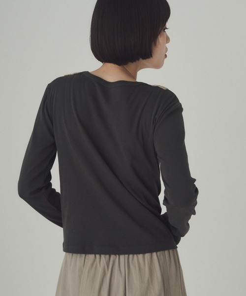 SOYEN(ソイエン)の「レイヤードライクトップス(Tシャツ/カットソー・レディース・グレー/ホワイト系その他/グレー系その他/ホワイト・F)」の11枚目の写真