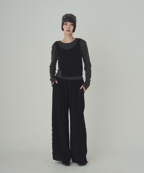 SOYEN(ソイエン)の「レイヤードライクトップス(Tシャツ/カットソー・レディース・グレー/ホワイト系その他/グレー系その他/ホワイト・F)」の16枚目の写真