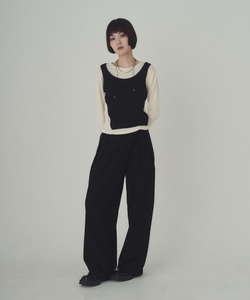 SOYEN(ソイエン)の「レイヤードライクトップス(Tシャツ/カットソー・レディース・グレー/ホワイト系その他/グレー系その他/ホワイト・F)」の8枚目の写真