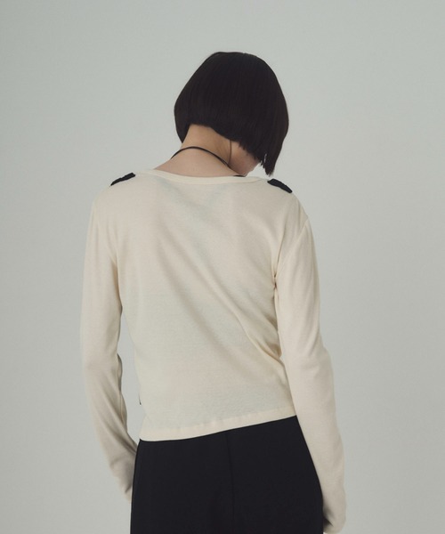 SOYEN(ソイエン)の「レイヤードライクトップス(Tシャツ/カットソー・レディース・グレー/ホワイト系その他/グレー系その他/ホワイト・F)」の6枚目の写真