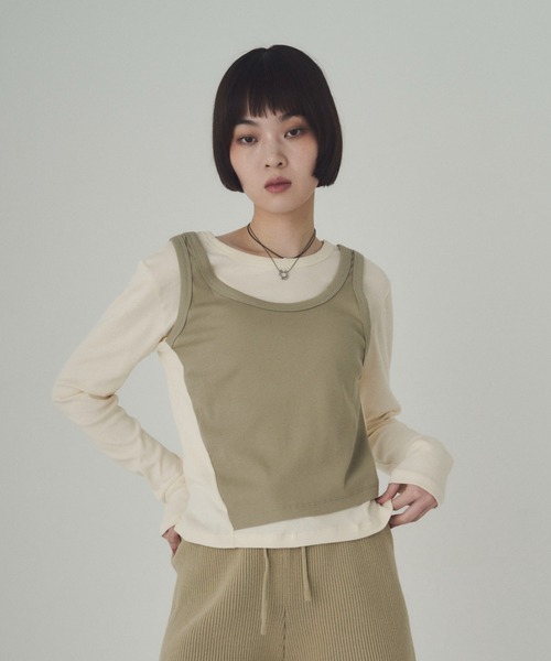 SOYEN(ソイエン)の「レイヤードライクトップス(Tシャツ/カットソー・レディース・グレー/ホワイト系その他/グレー系その他/ホワイト・F)」の19枚目の写真