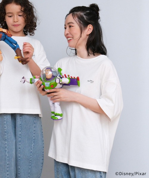 LEPSIM(レプシィム)の「TOY STORY(トイ・ストーリー)/【産前・産後対応】マタニティ/プリントT 866958(マタニティウェア/グッズ・レディース・チャコールグレー/オフホワイト/ライトピンク・FREE)」の10枚目の写真