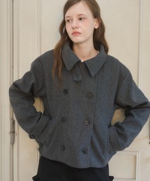 ショート丈Pコート/Cropped pea coat
